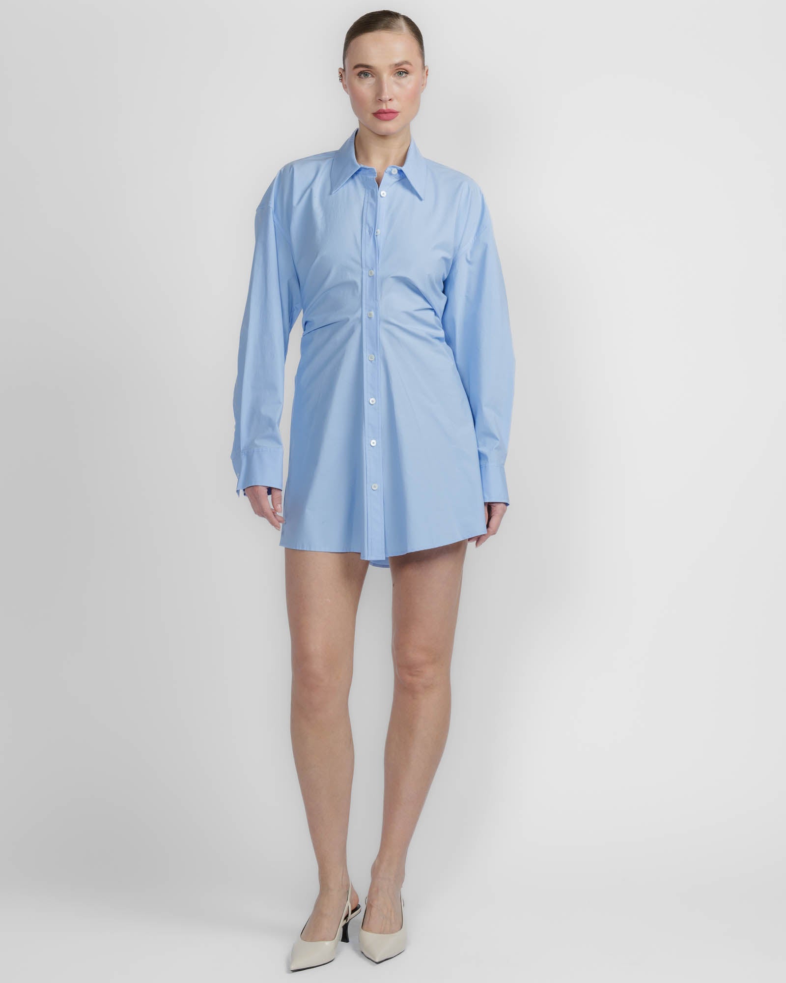 Zip Mini Shirt Dress