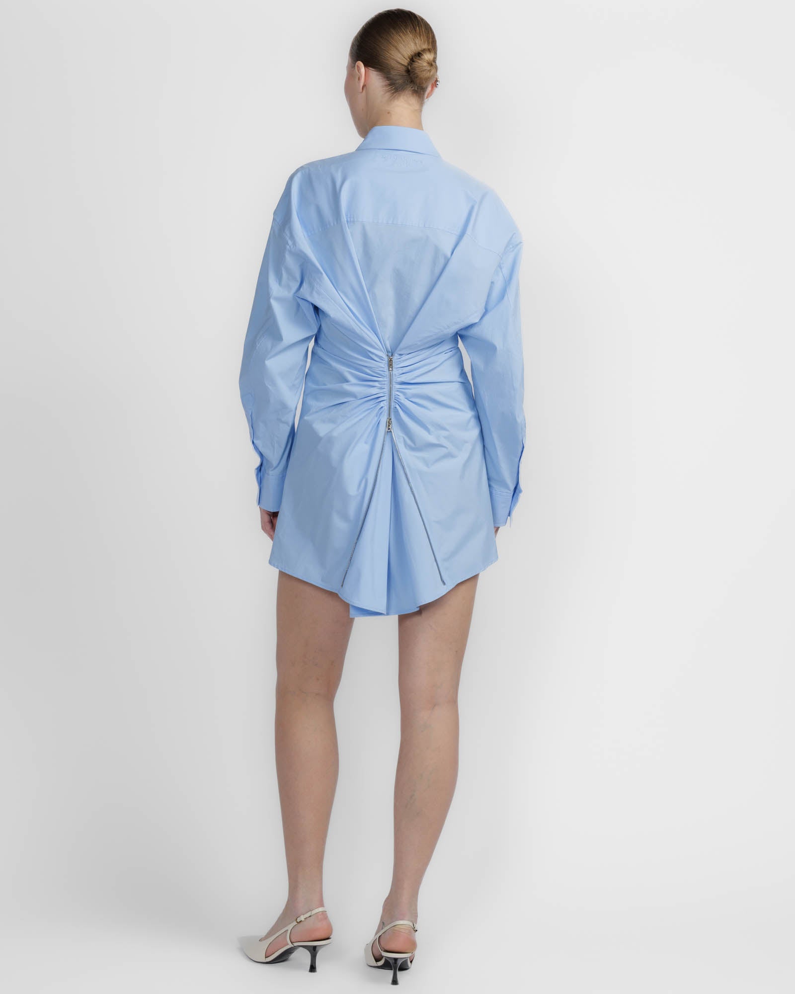 Zip Mini Shirt Dress