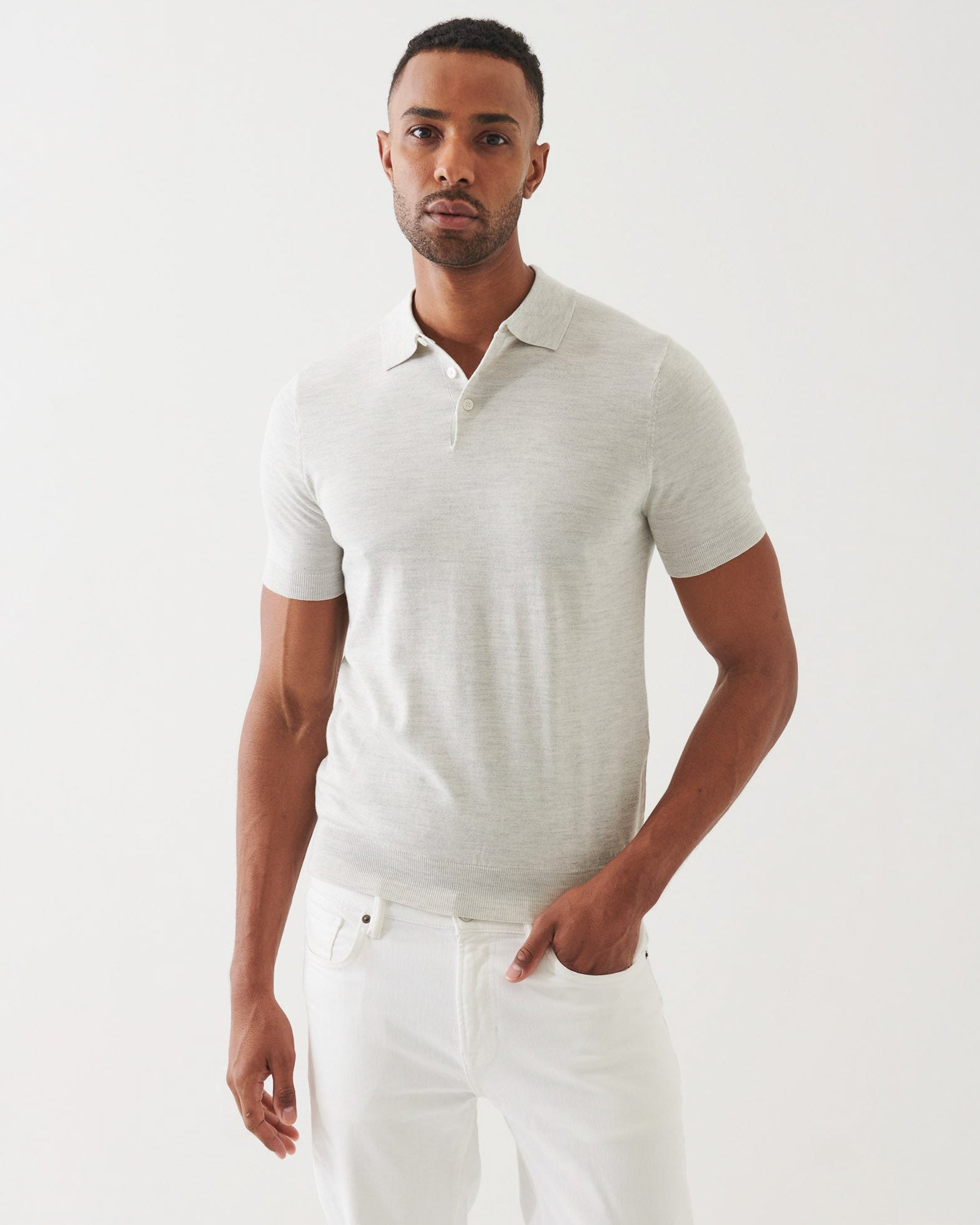 Cupro Button Polo