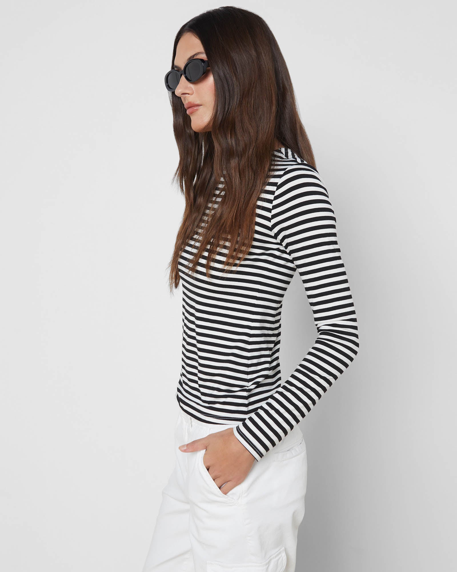 Tess Stripe Manches Longues