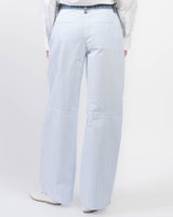 Oxford Pants With Denim Waist