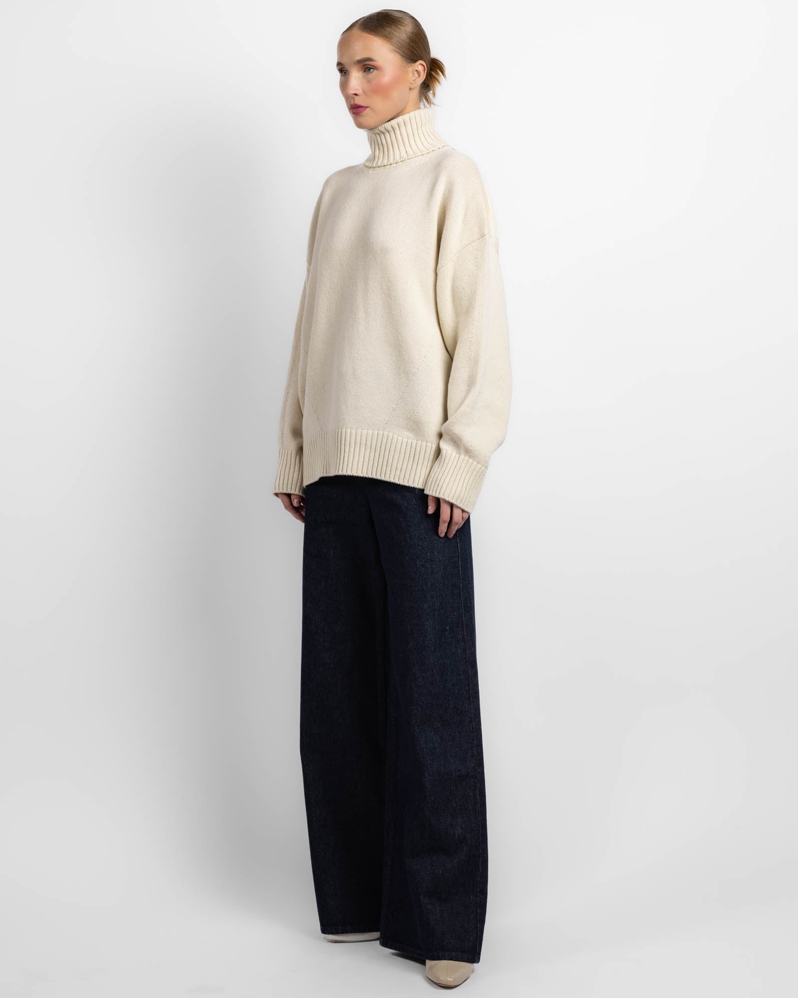Col roulé luxueux oversize
