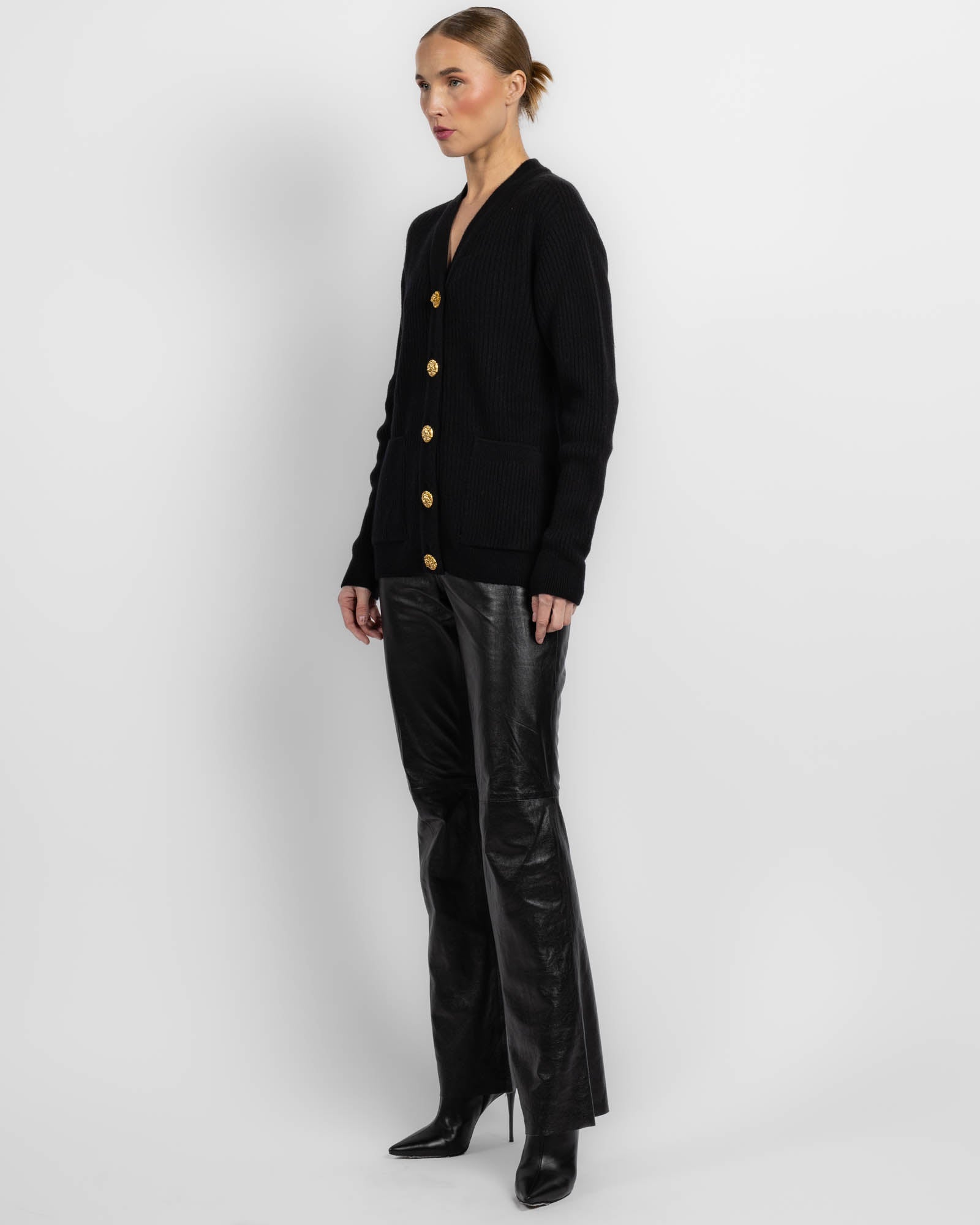 Buttoned Cashmere Cardigan