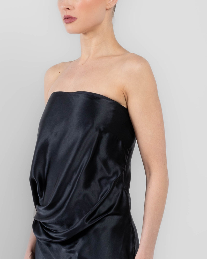 Draped Strapless Gown