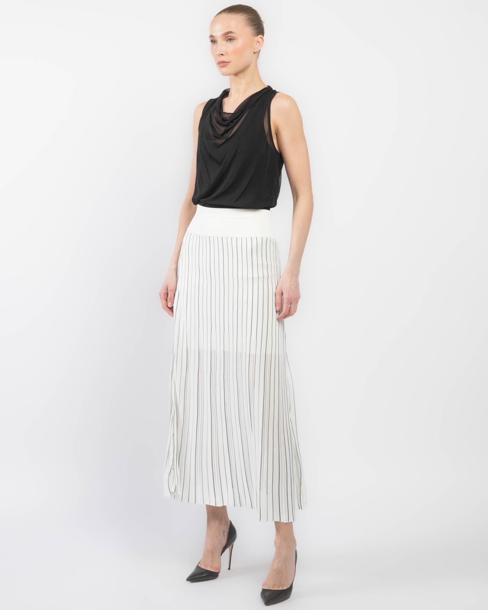 Variegated Pleat Skirt