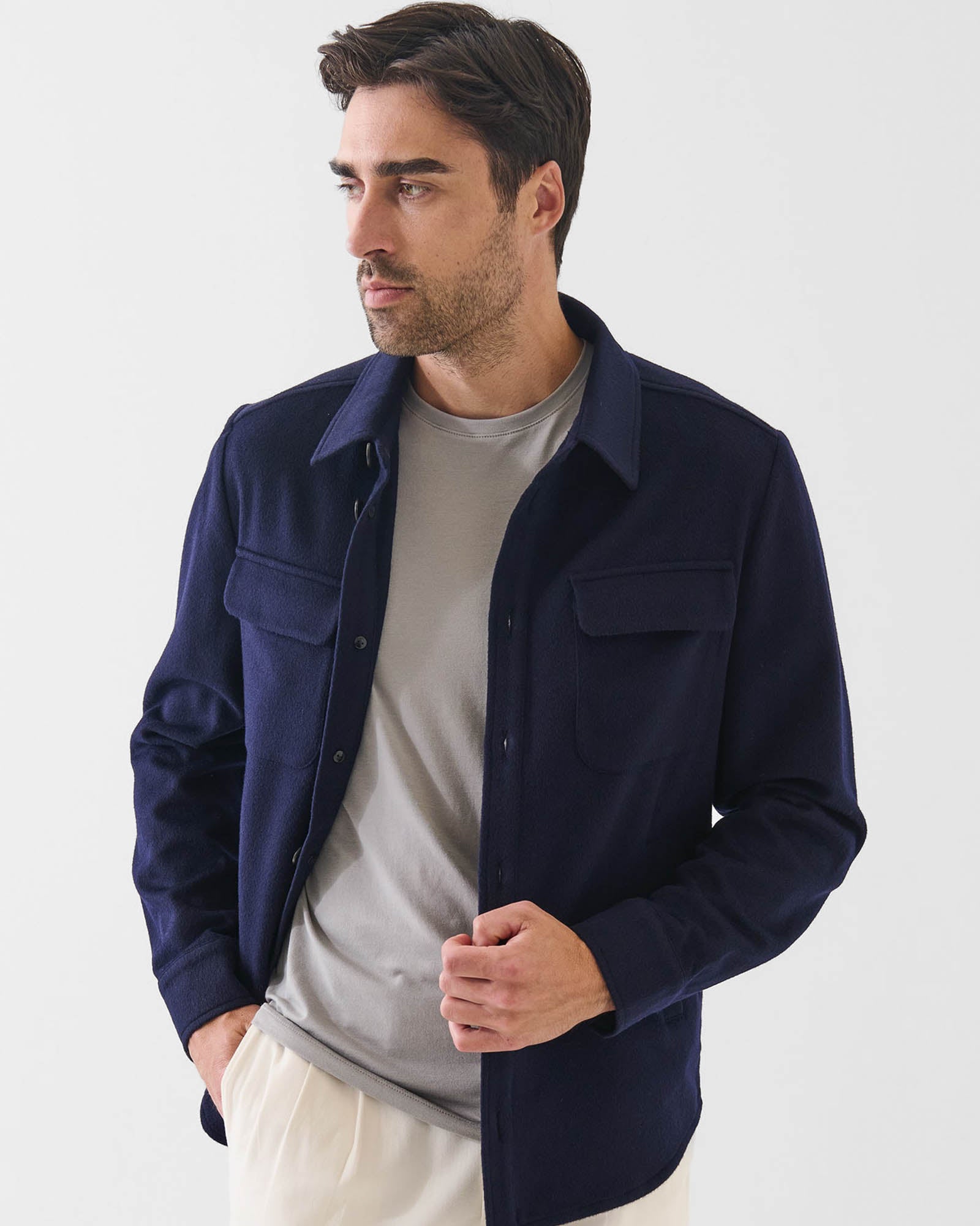 Veste utilitaire en laine