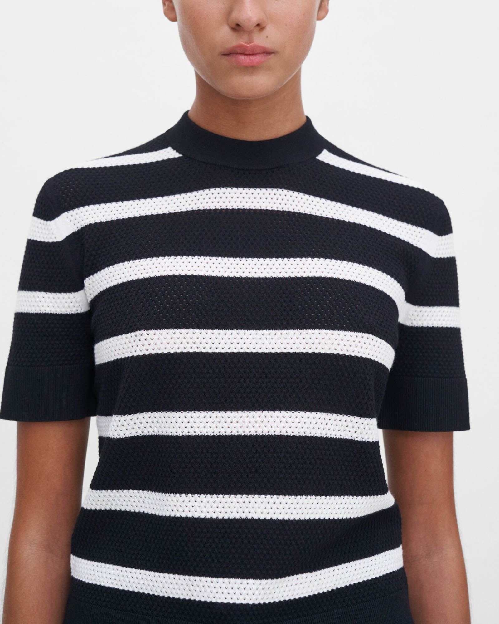 Stripe Mesh Tee