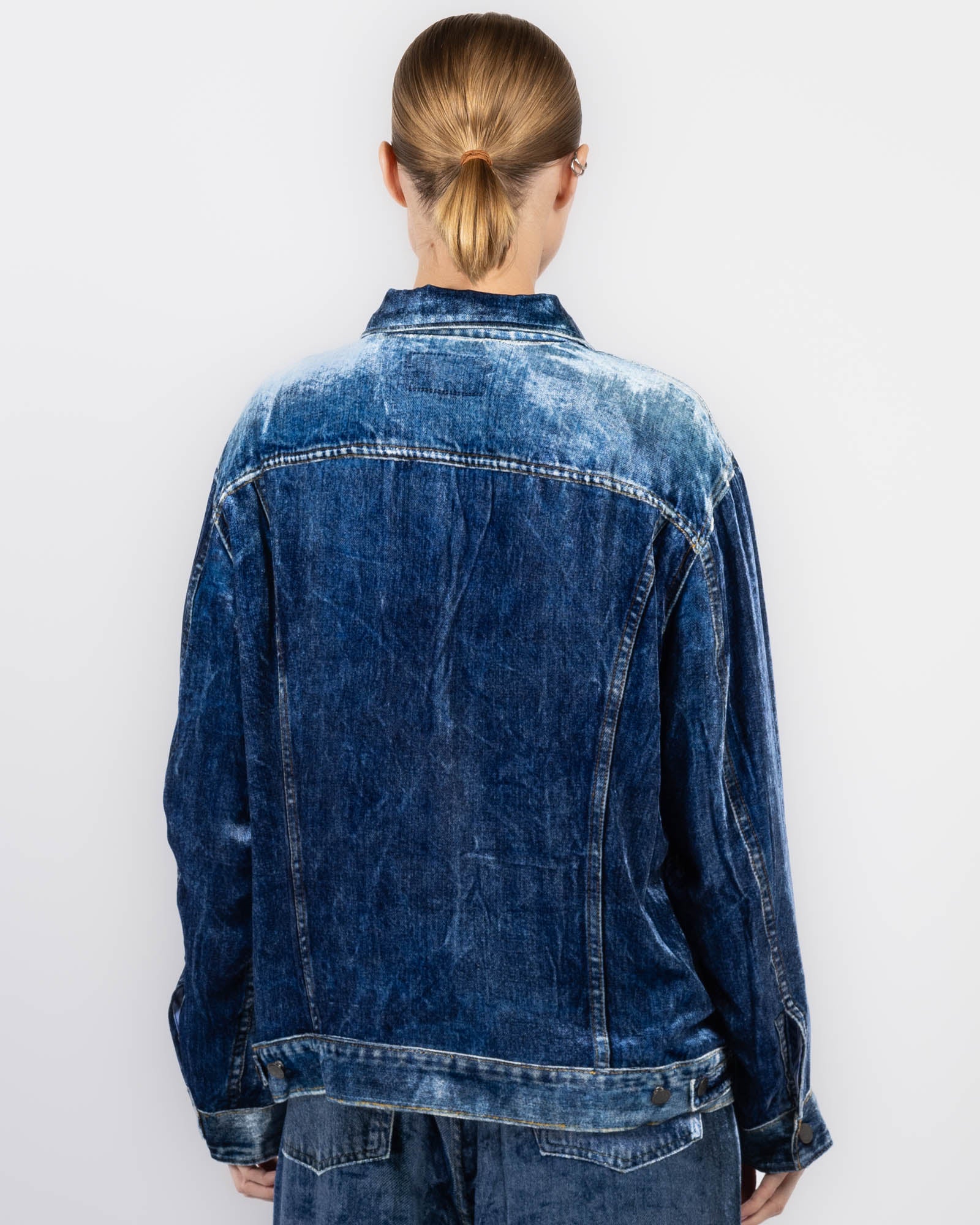 Veste en jean imprimée