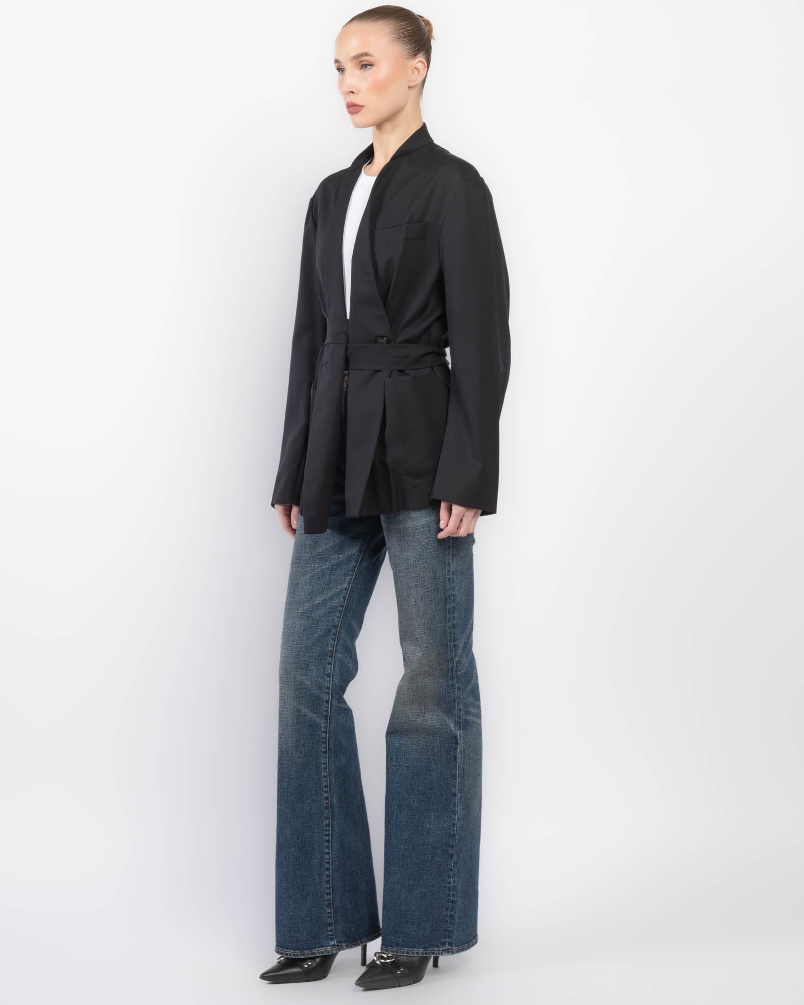 No Lapel Origami Jacket