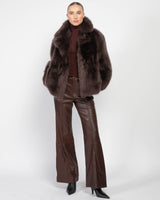 Shearling With Leather Coat