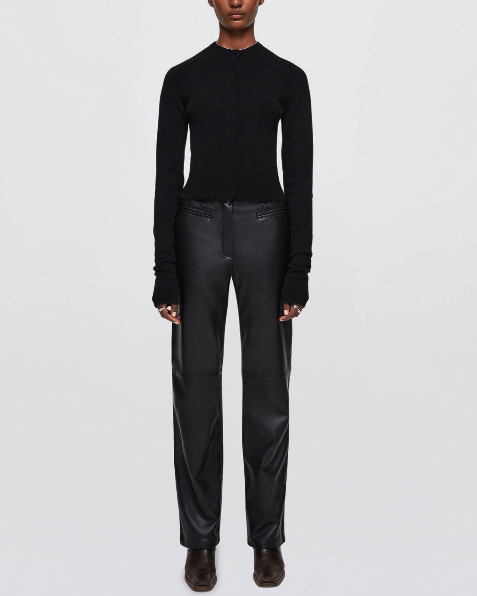 Cardigan ras du cou en cachemire