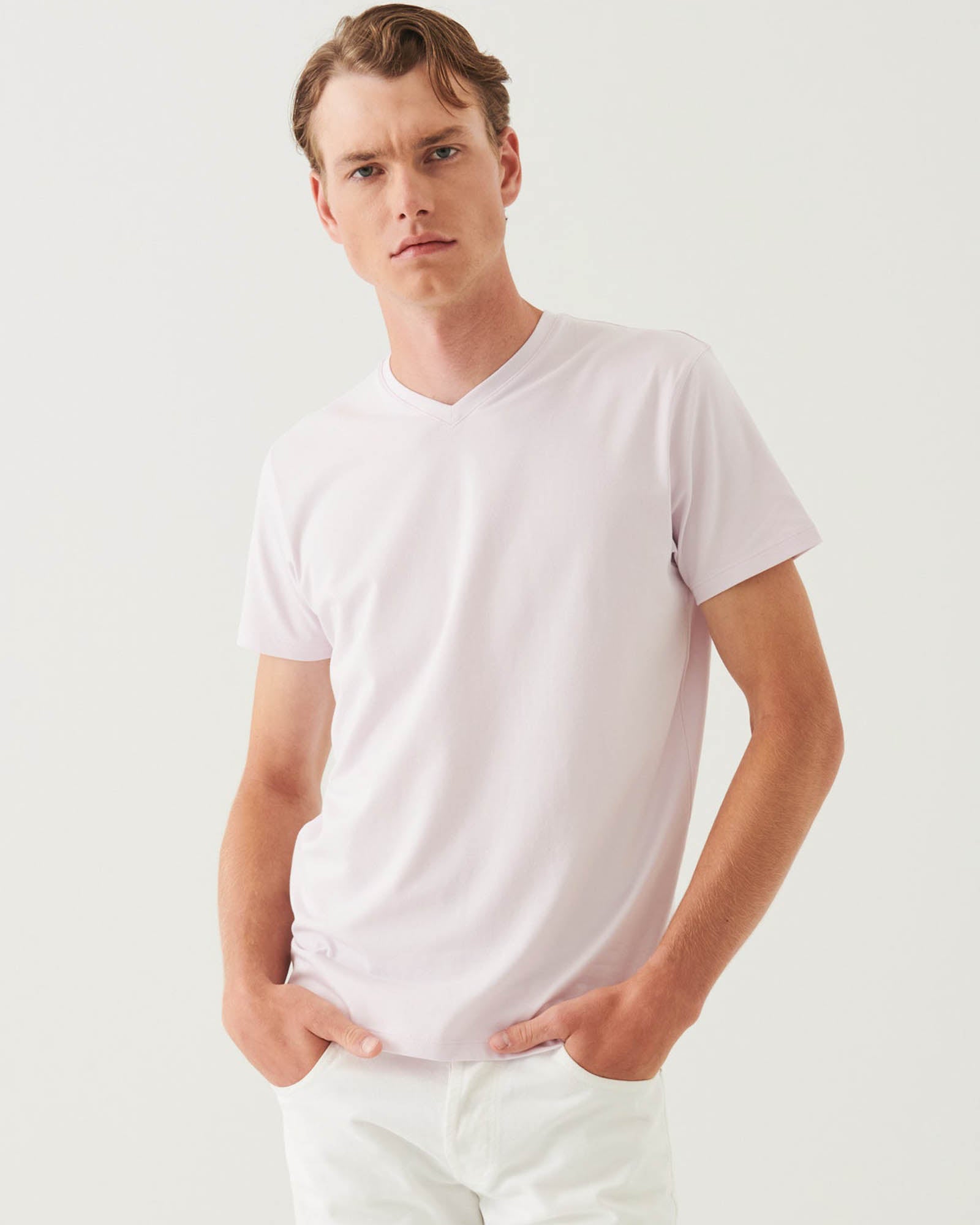 Short Sleeve V-Neck Stretch Tee