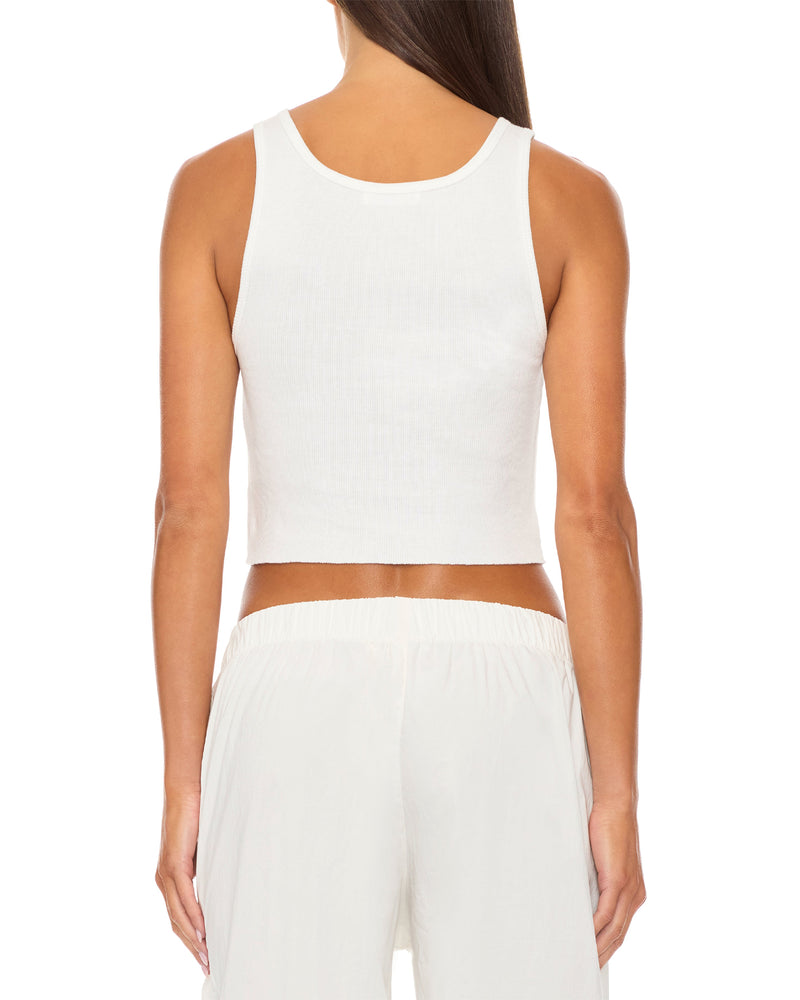 Cropped Scoop Tank Top