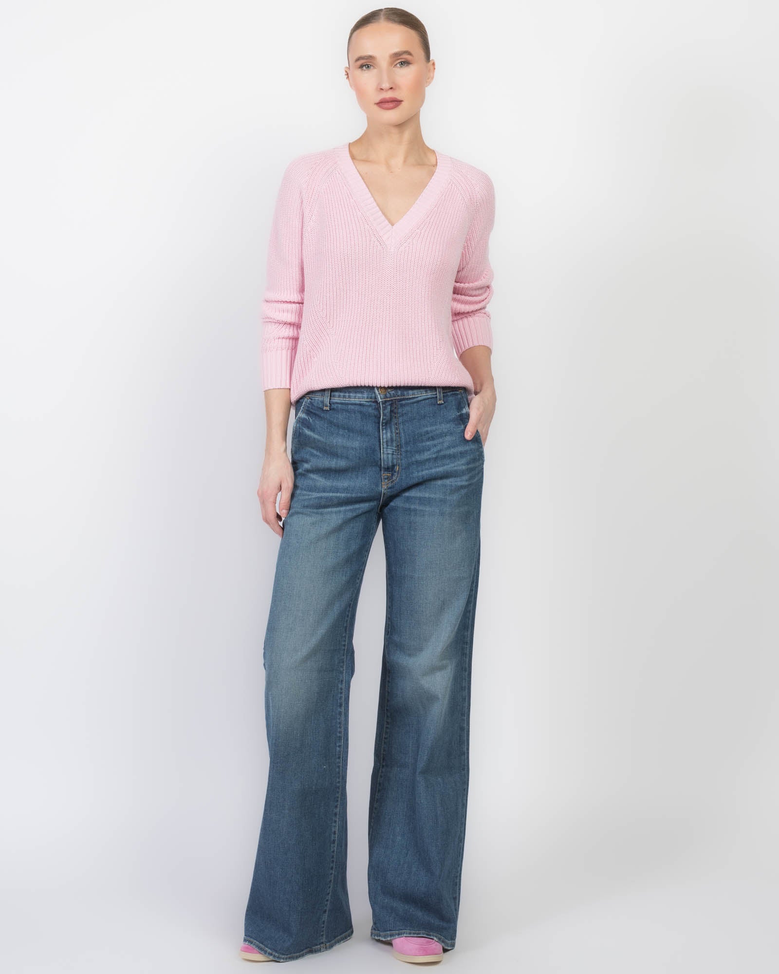 Shaker V-Neck Sweater