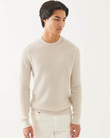 Textured Long Sleeve Crewneck Sweater