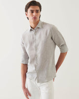 Long Sleeve Linen Chambray Shirt