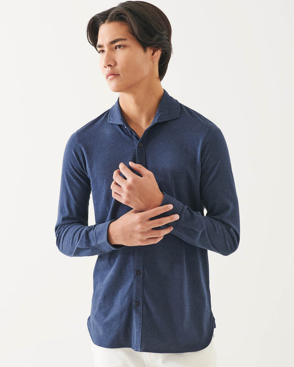 Long Sleeve Over-Dye Button Front Shirt