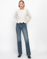 Scalloped Shaker Sweater