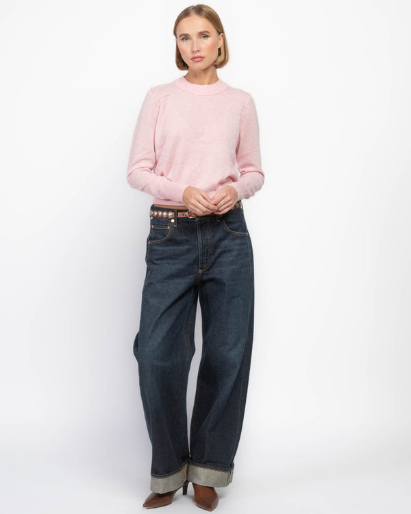 Cropped Reverse Seam Sweater