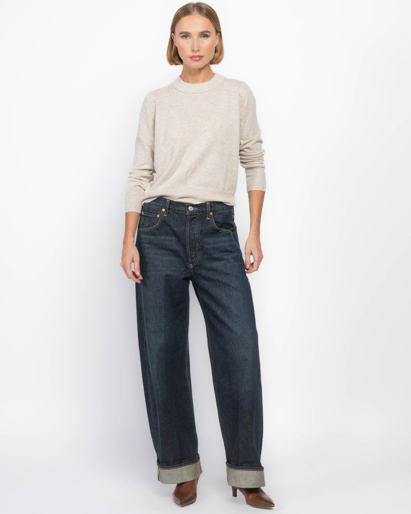 Cropped Reverse Seam Sweater