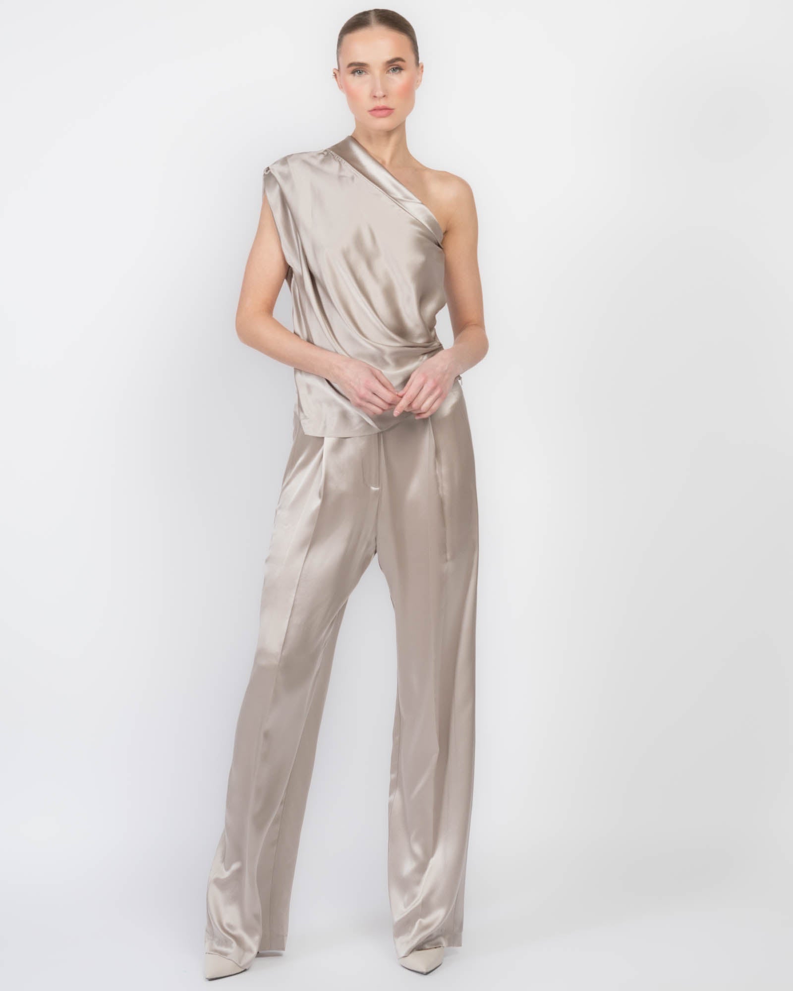 Asymmetrical Lapel Top