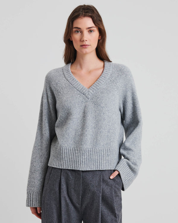 Crop V-Neck Sweater