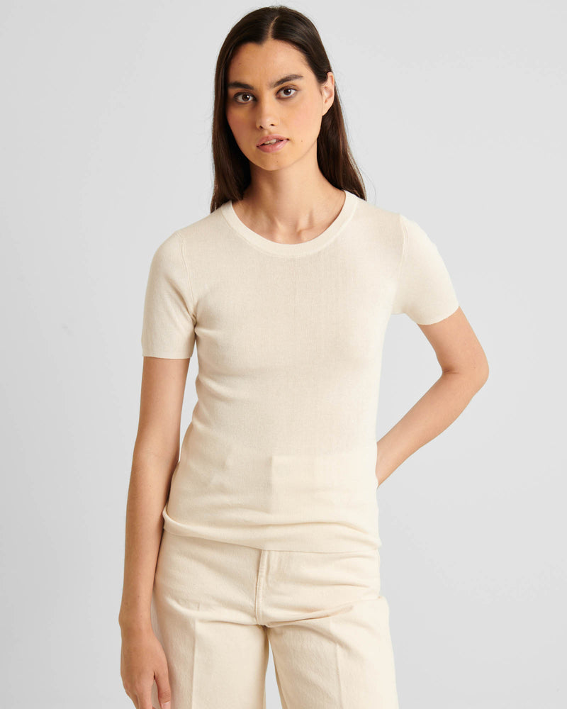 Silk Cashmere Rib Sweater