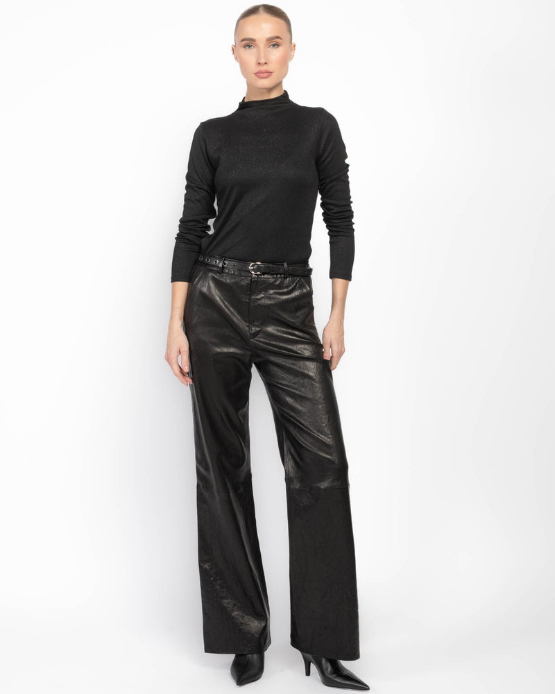 Lurex Turtleneck Top