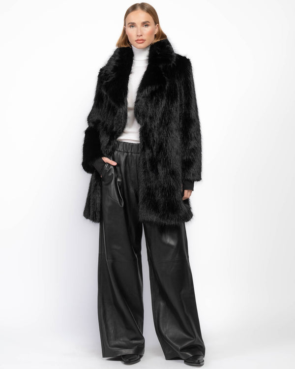 Faux Fur Mid Coat