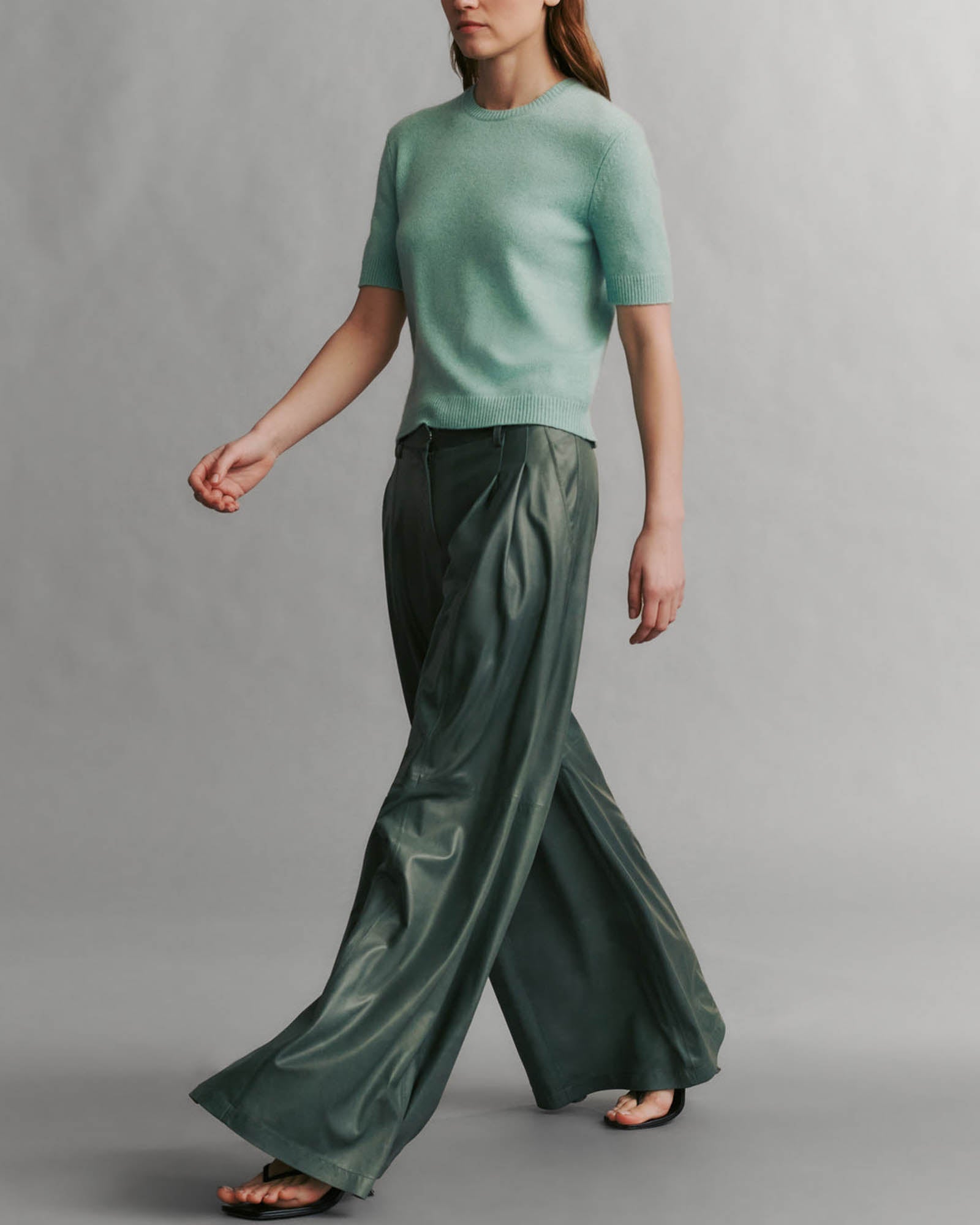 DESCENDANT/DOZER SATIN TROUSERS (OLIVE DRAB)