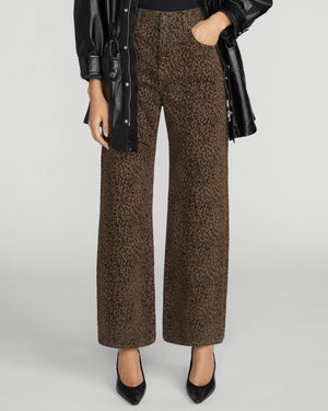 Bow Crop Flocked Jeans