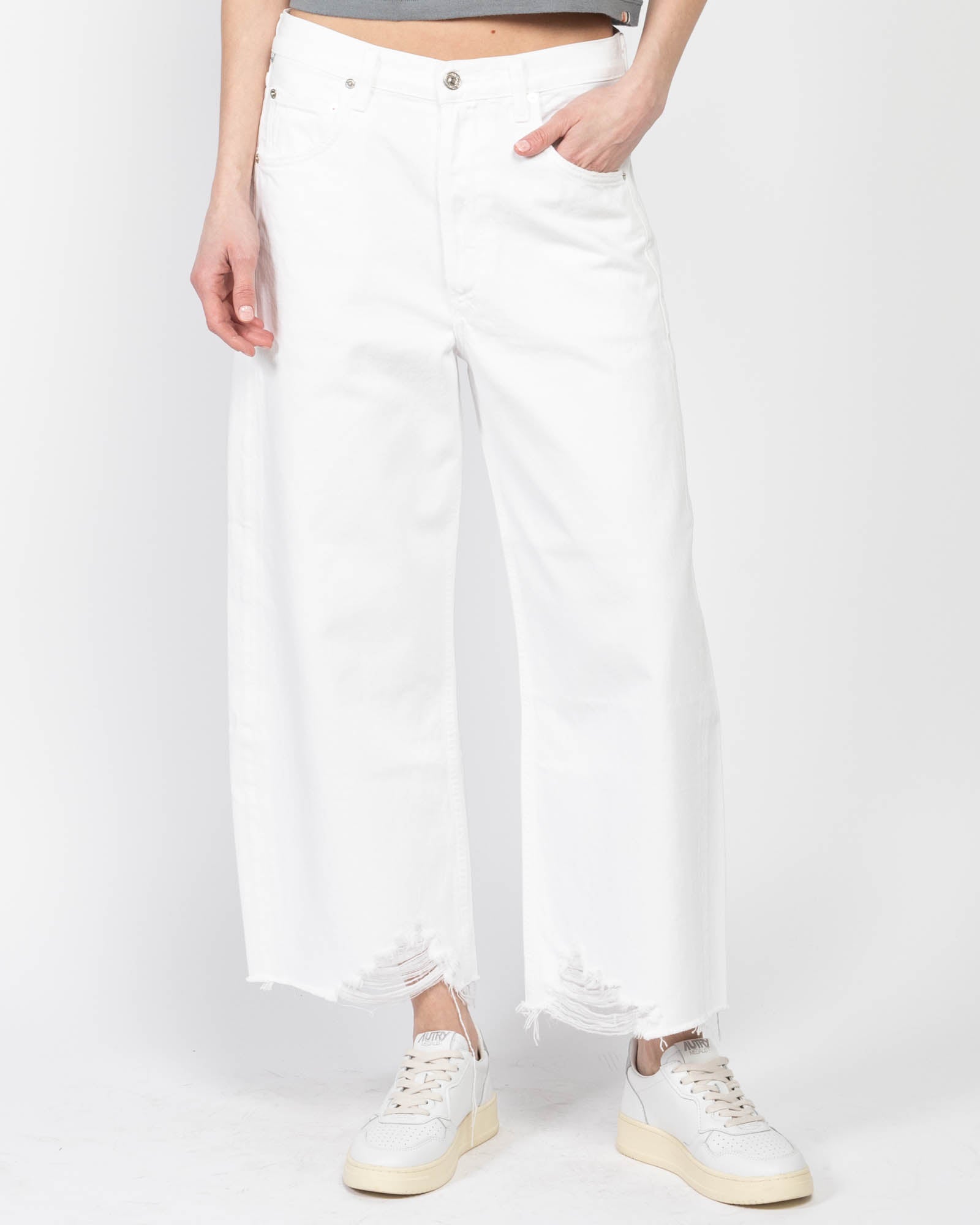 CITIZENS OF HUMANITY Ayla Raw Hem Crop Jeans
