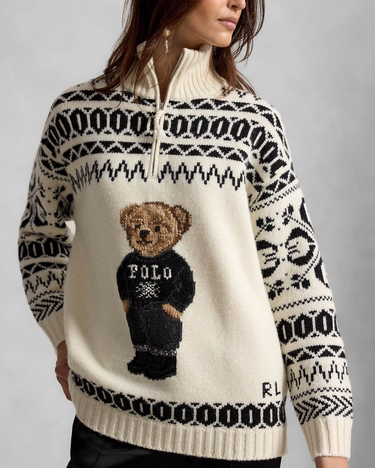 Bear Zip Sweater