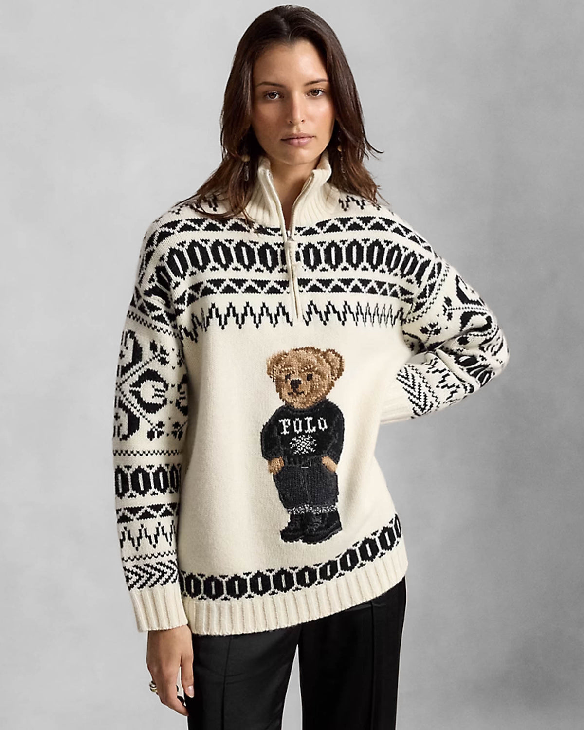 Bear Zip Sweater