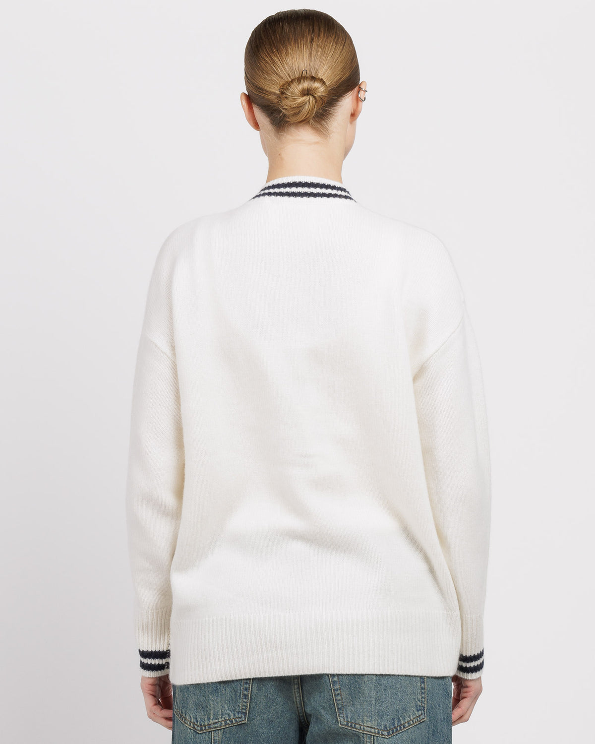WHITE & WARREN Varsity Cardigan