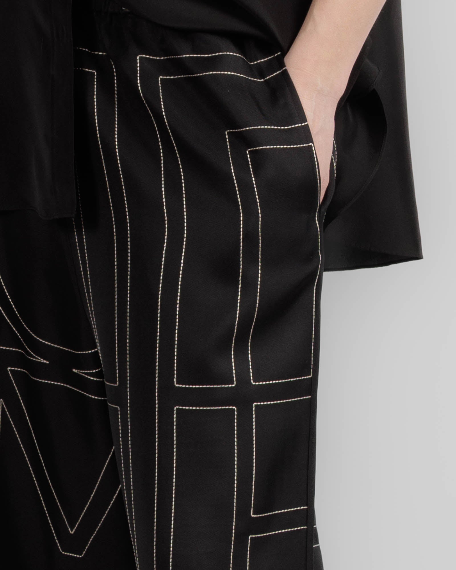 Monogram Silk PJ Bottoms