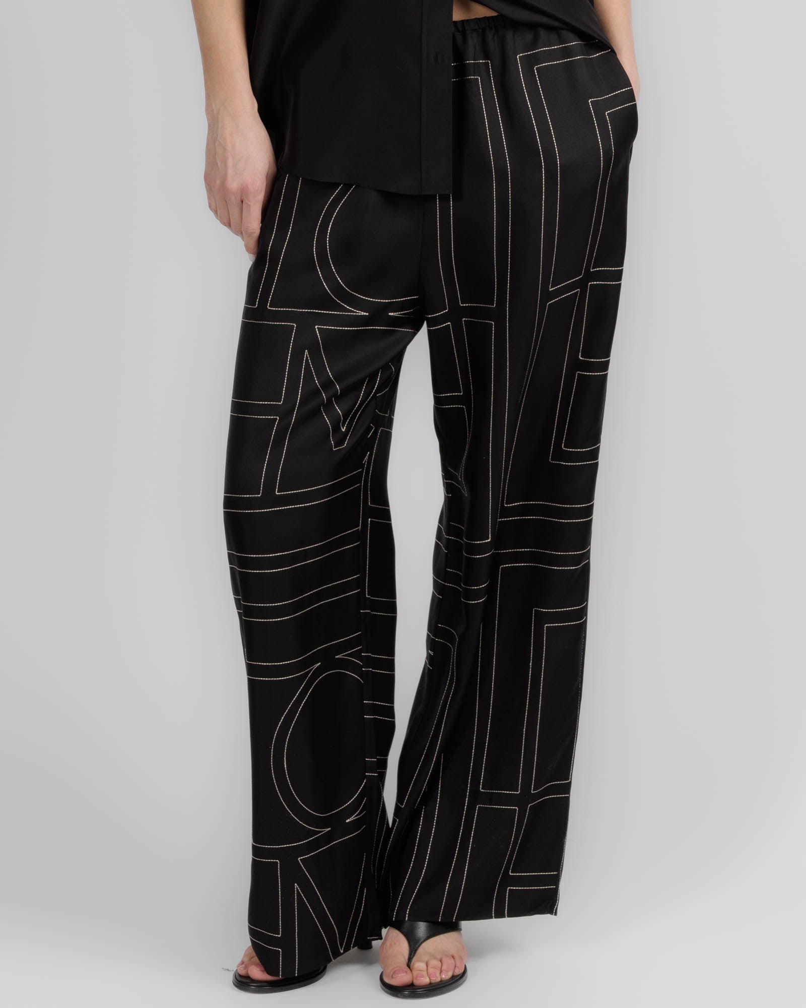 Monogram Silk PJ Bottoms