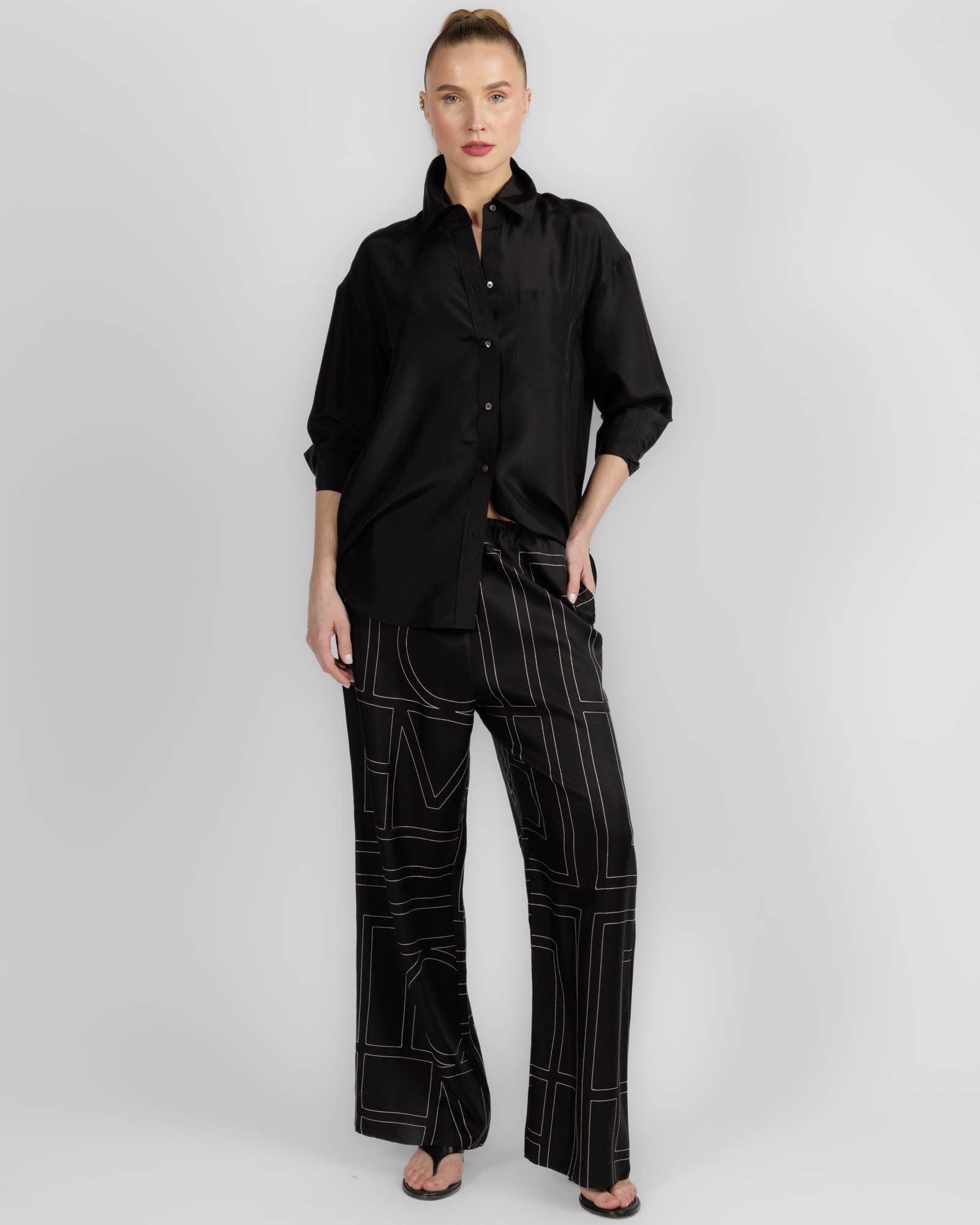 Monogram Silk PJ Bottoms