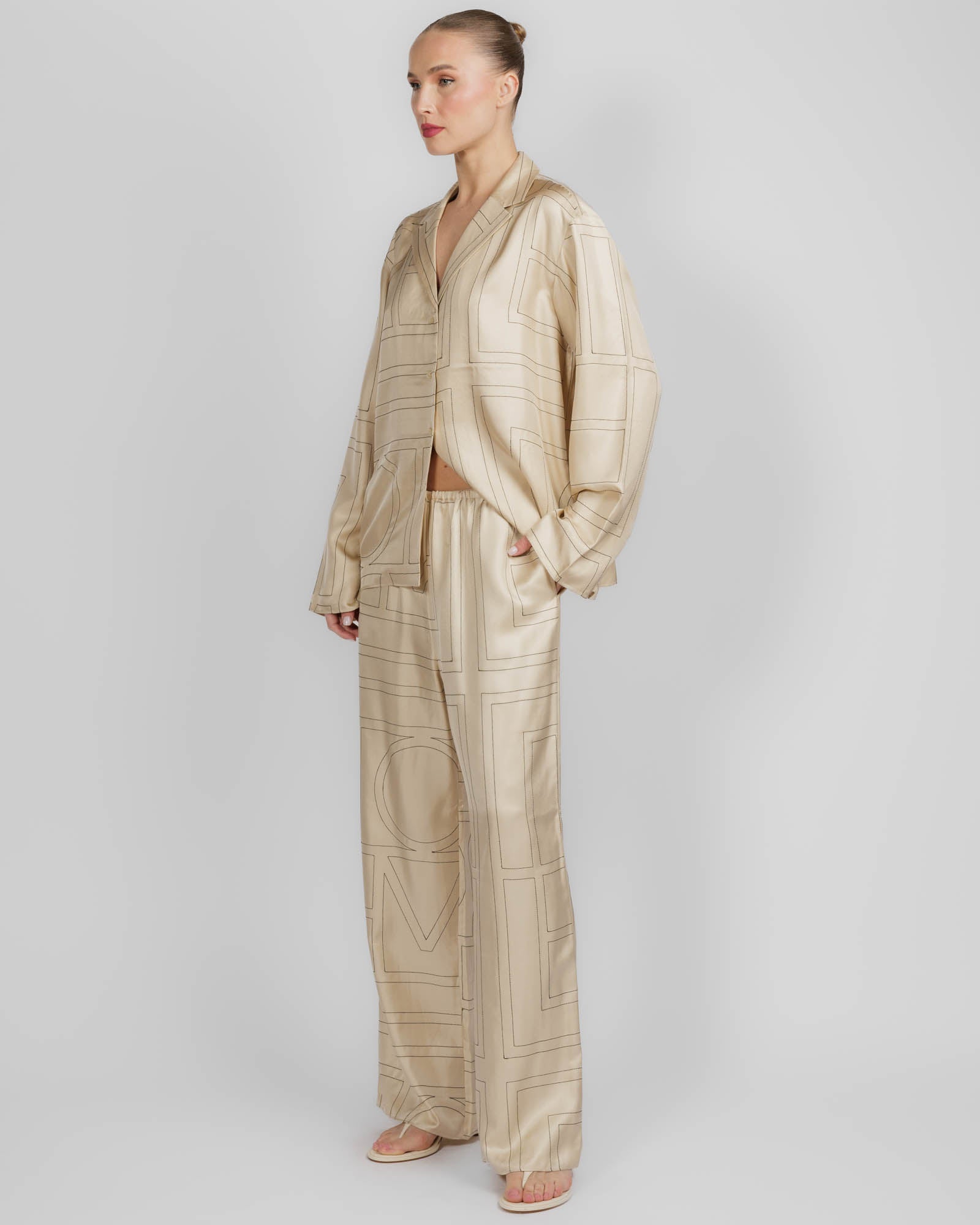 Monogram Silk PJ Bottoms