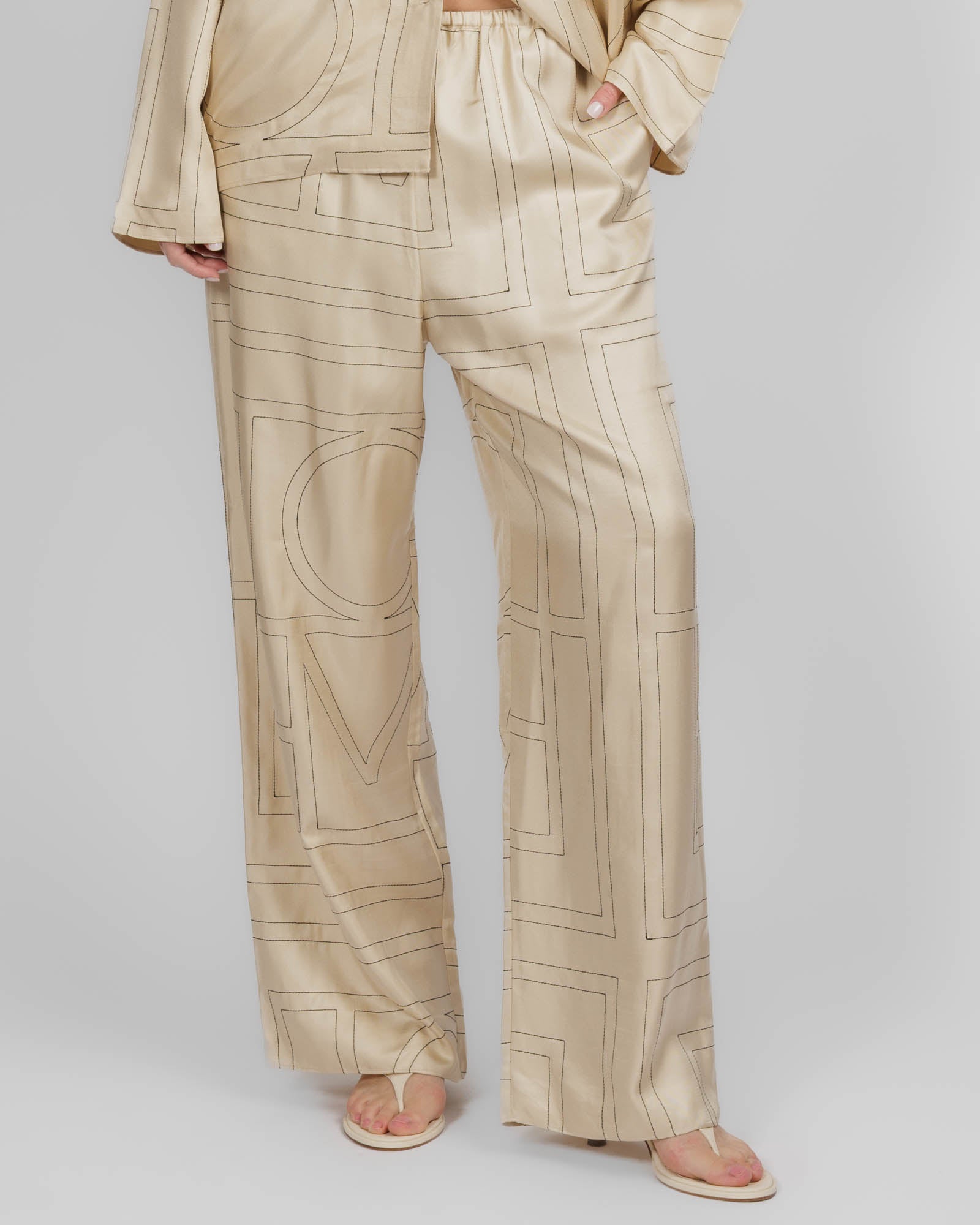 Monogram Silk PJ Bottoms