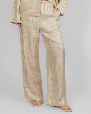 Monogram Silk PJ Bottoms
