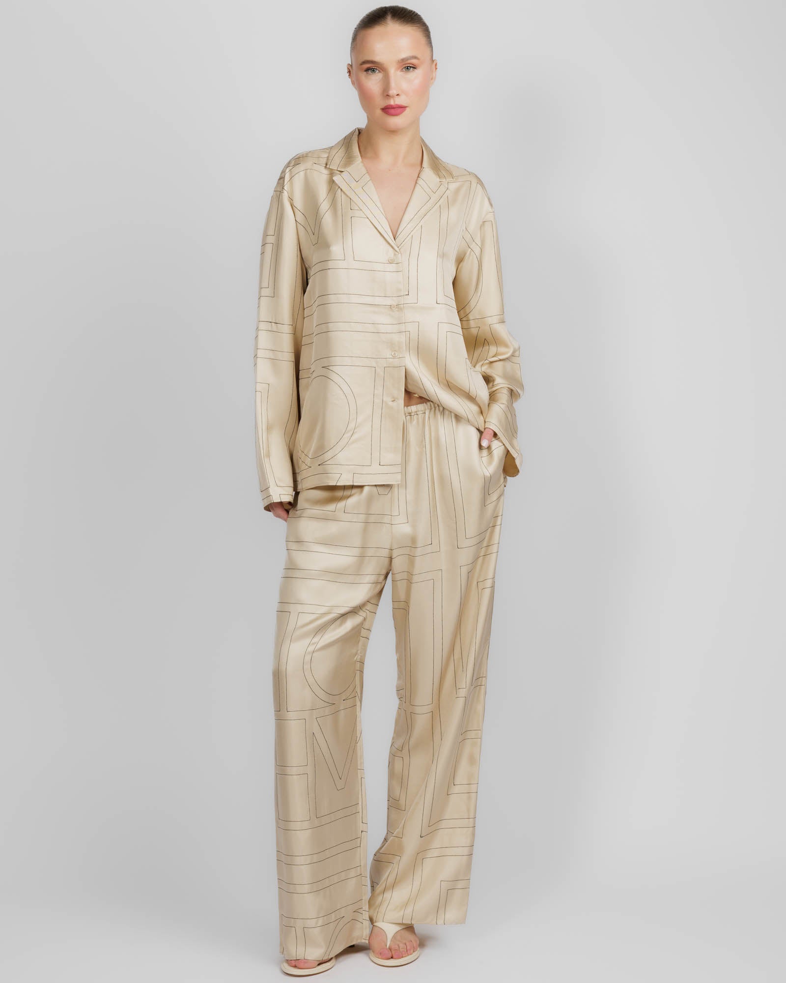 Monogram Silk PJ Bottoms