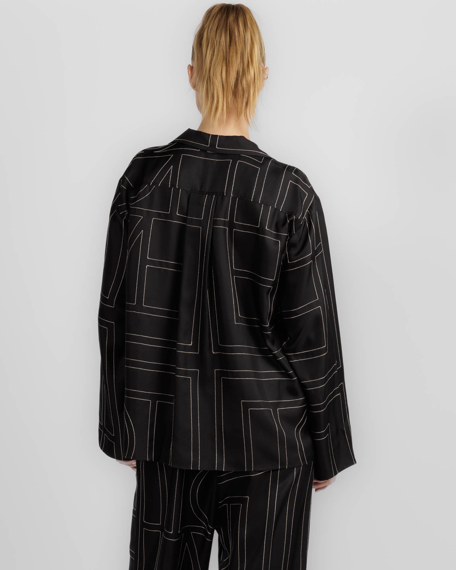 Monogram Silk PJ Top