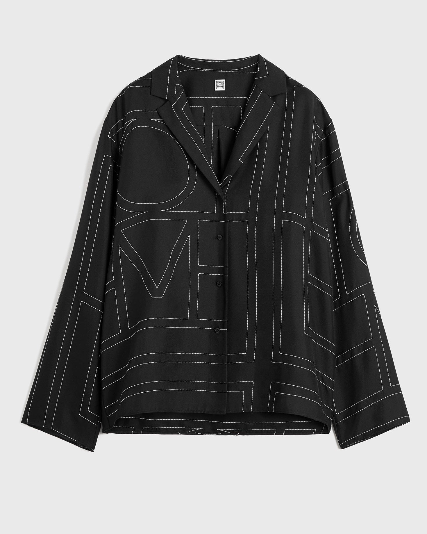 Monogram Silk PJ Top