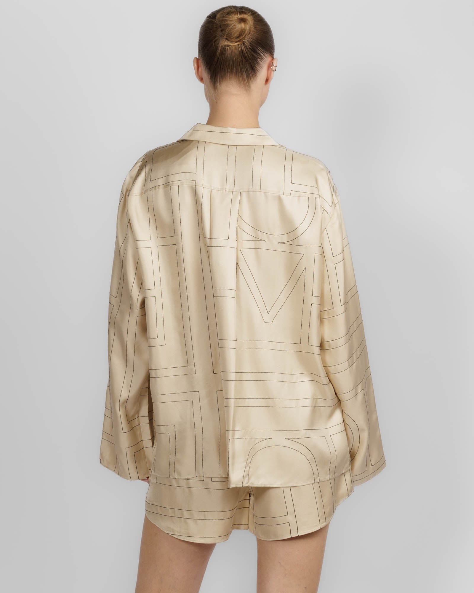 Monogram Silk PJ Top