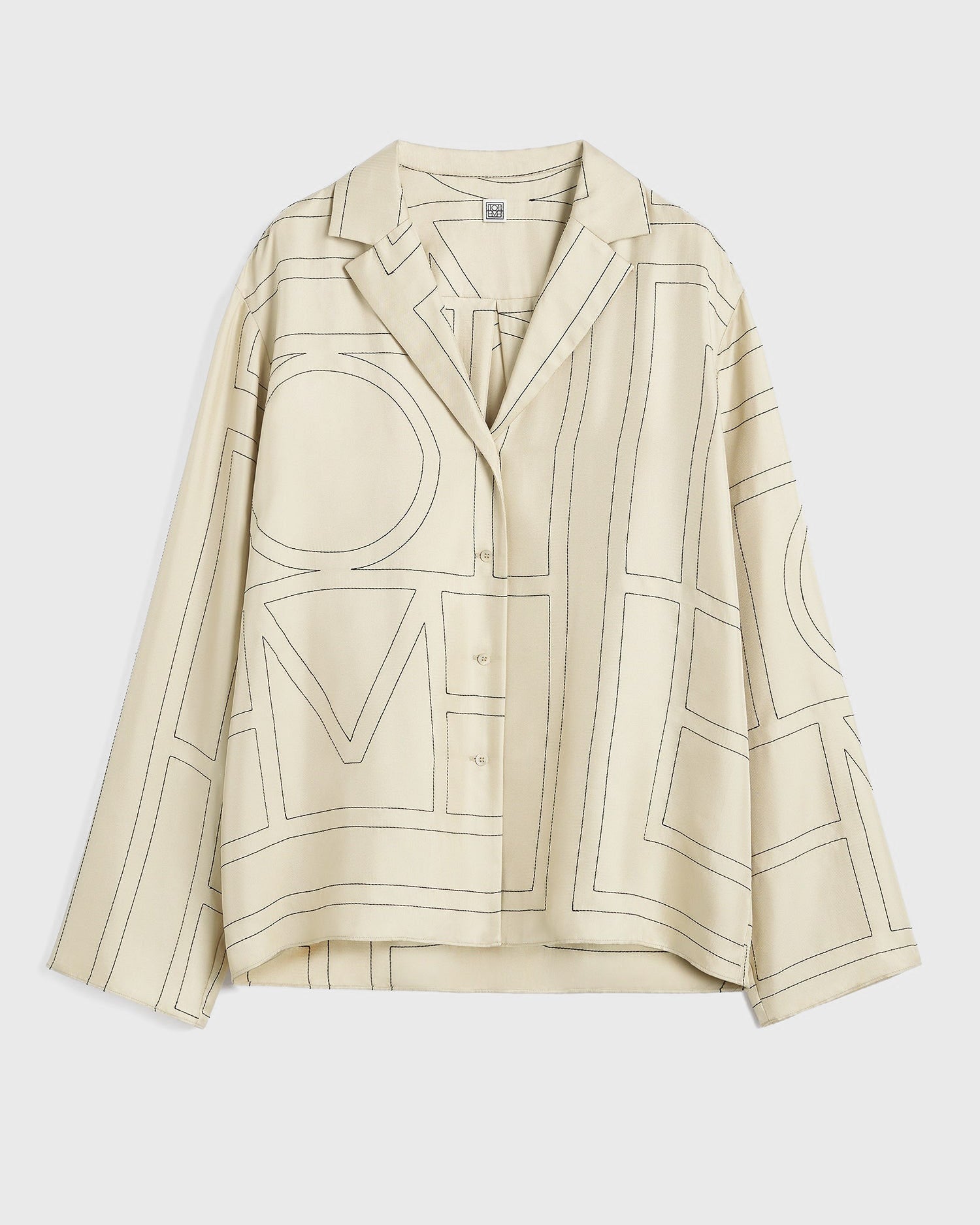Monogram Silk PJ Top
