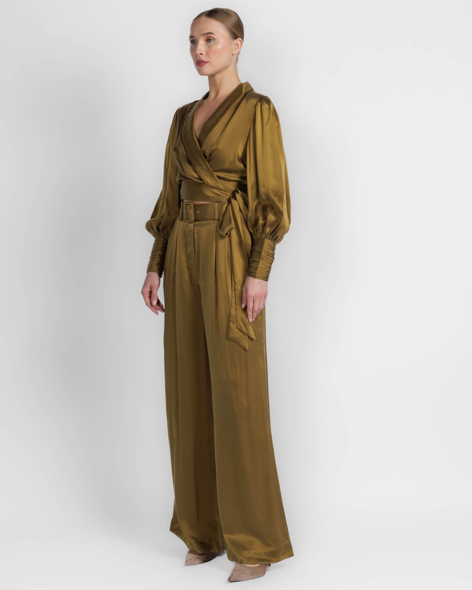 Silk Tuck Pant