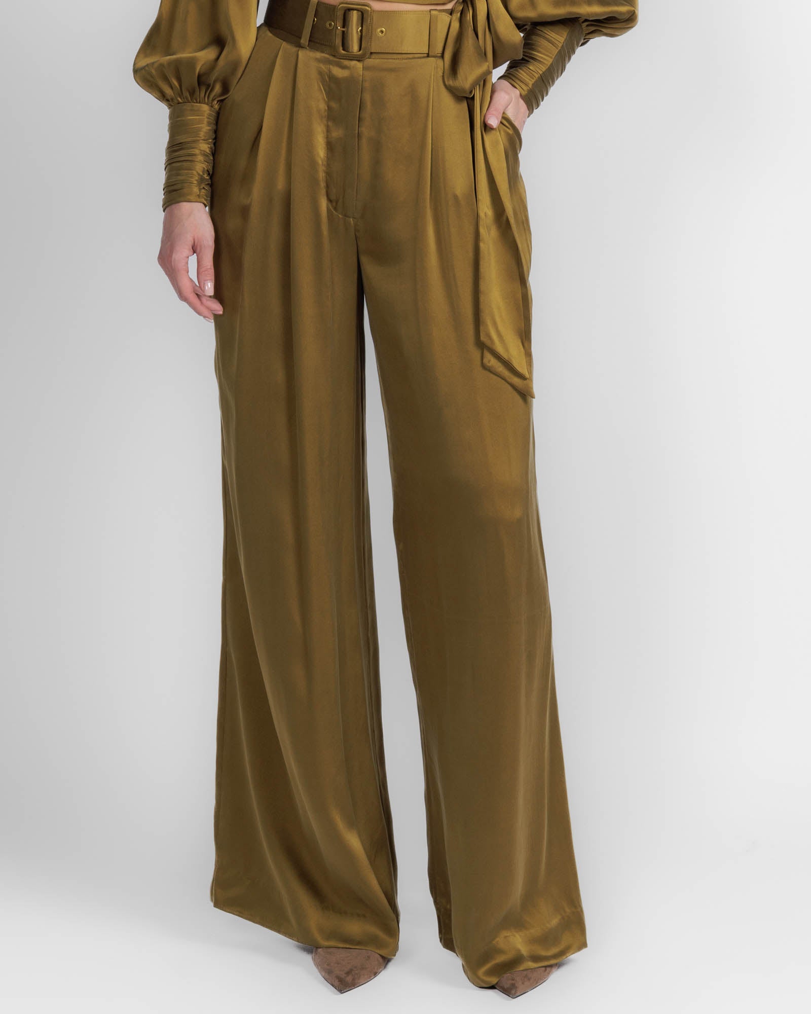 Silk Tuck Pant