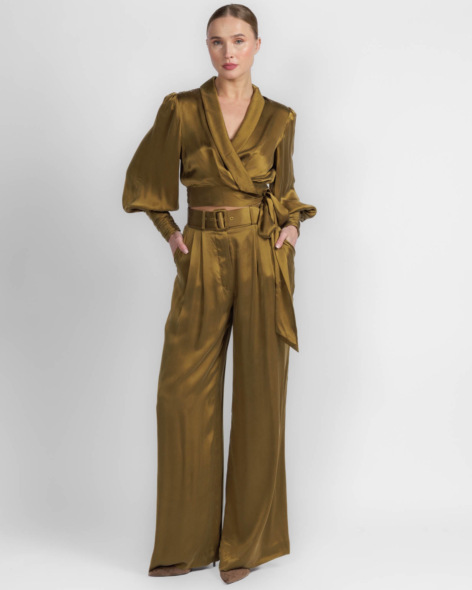 Silk Tuck Pant