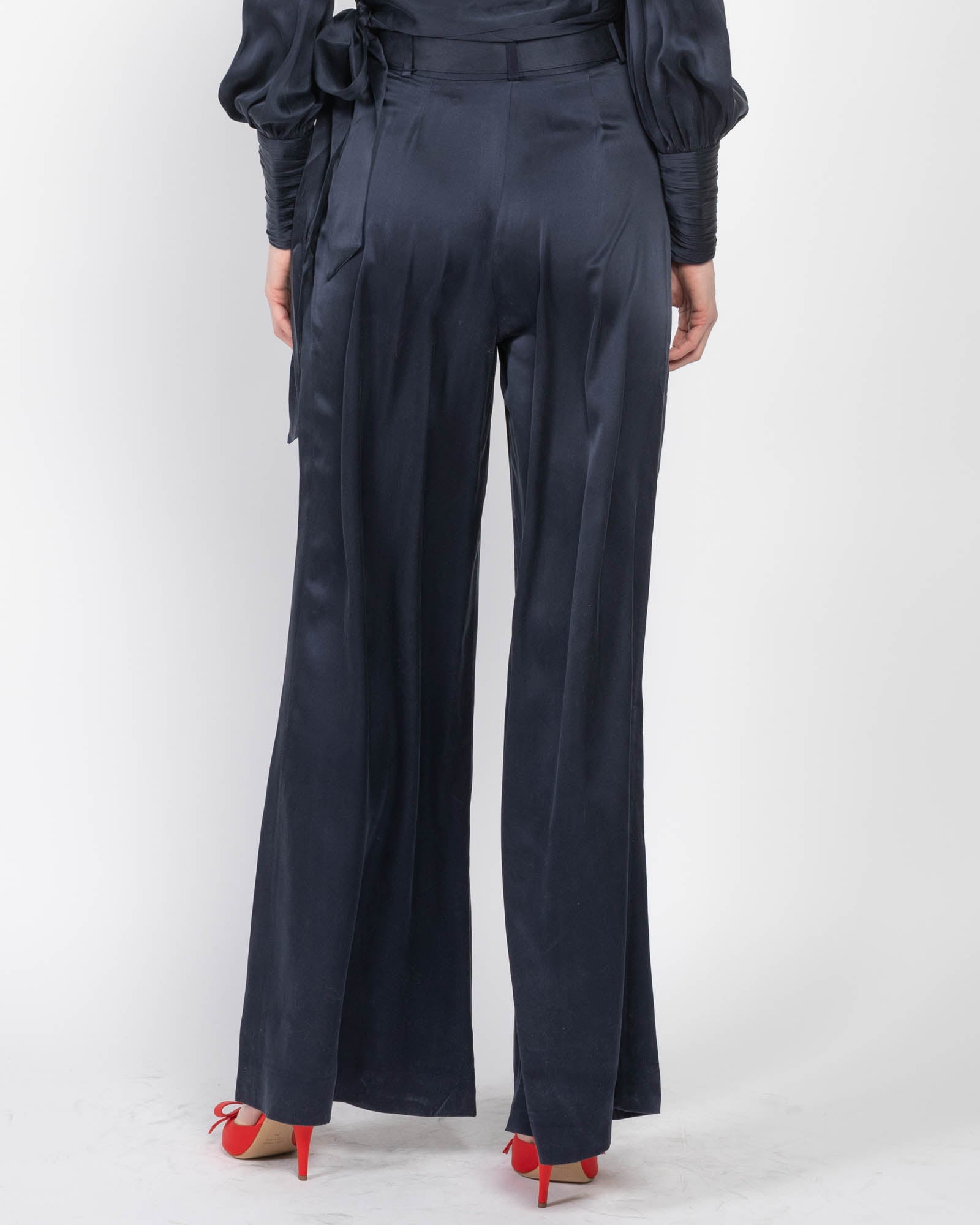 Silk Tuck Pants